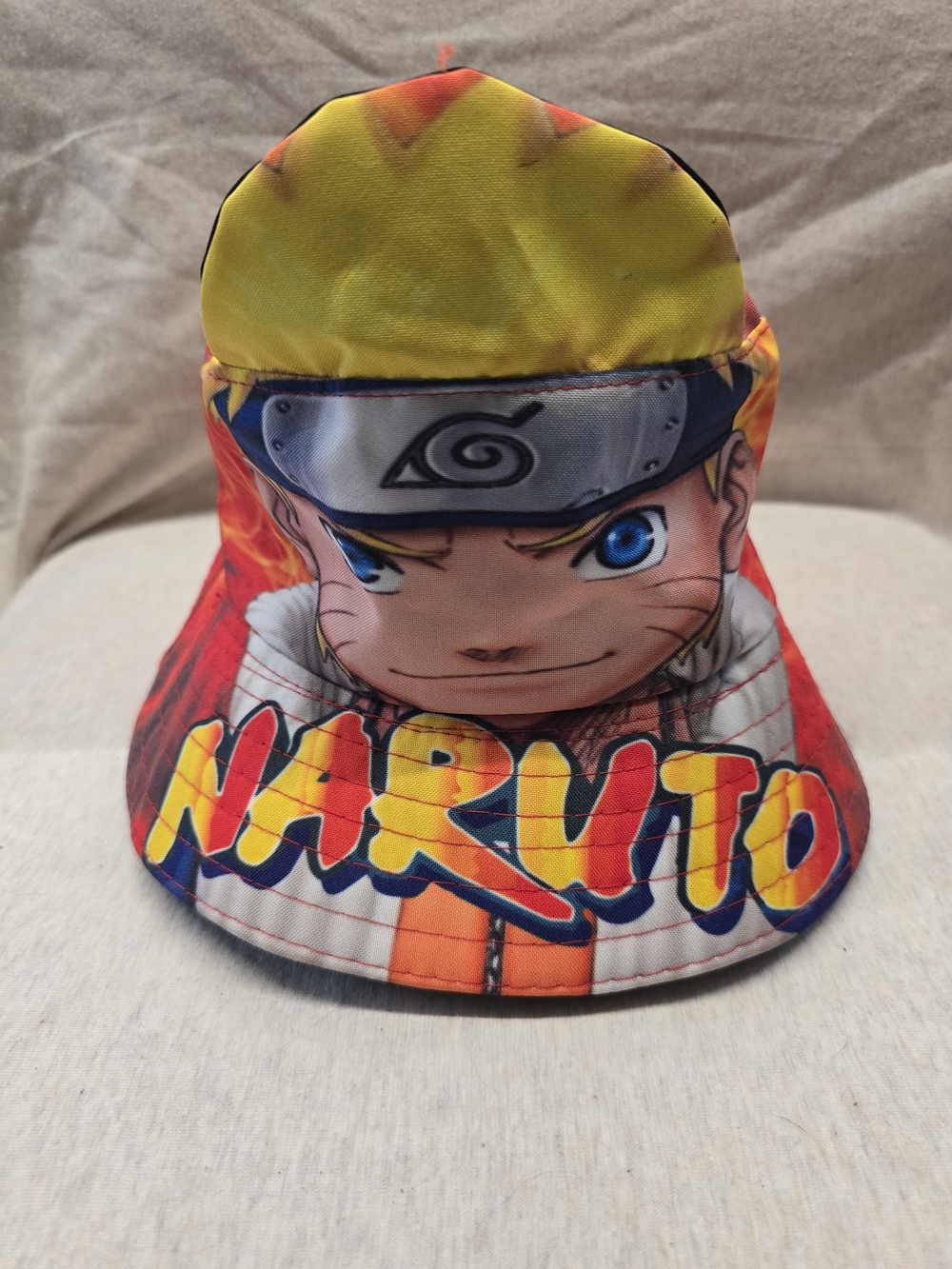 Naruto Kids Yellow & Red Bucket Hat - Anime Character Design